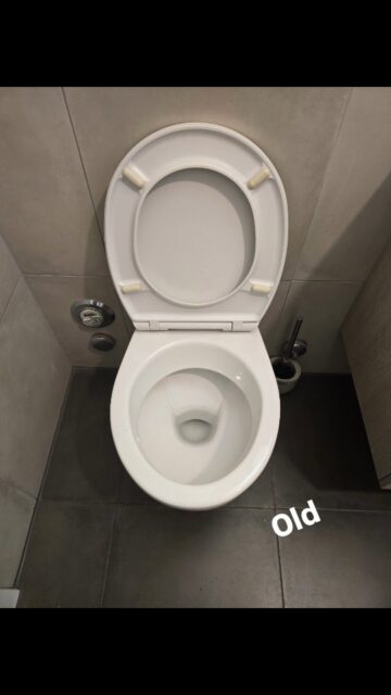 Remplacement de wc 
➡️ Rimless

#wc #geberit #renovation #salledebain #rimless